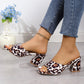 Leopard Square Toe Sandals