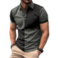 Casual Sports Short Sleeve Color Stitching Turnover Neck Polo
