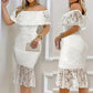 Women's Elegant Floral Lace Off The Shoulder Dress