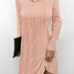 Long Sleeve Hooded Pullover Knitted Dress For Women