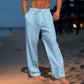 Casual Wide-Leg Straight Pants With Pockets For Men
