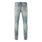 Holes Pasted Cloth Casual Trouser