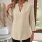 Women's Casual Summer Notch V Neck Blouses