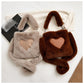 Love Winter Plush Shoulder Bags For Women