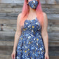 Busy Bees/Blue Gingham Mask
