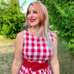 Gingham Midi Dress