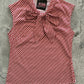 Candy Cane Stripe Bow Top - Plus Sizes only