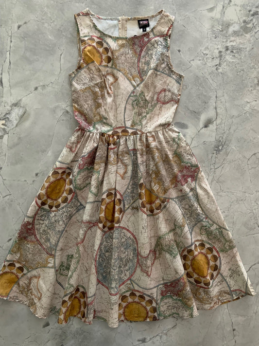 Map Vintage Dress - XS only, 1 left!