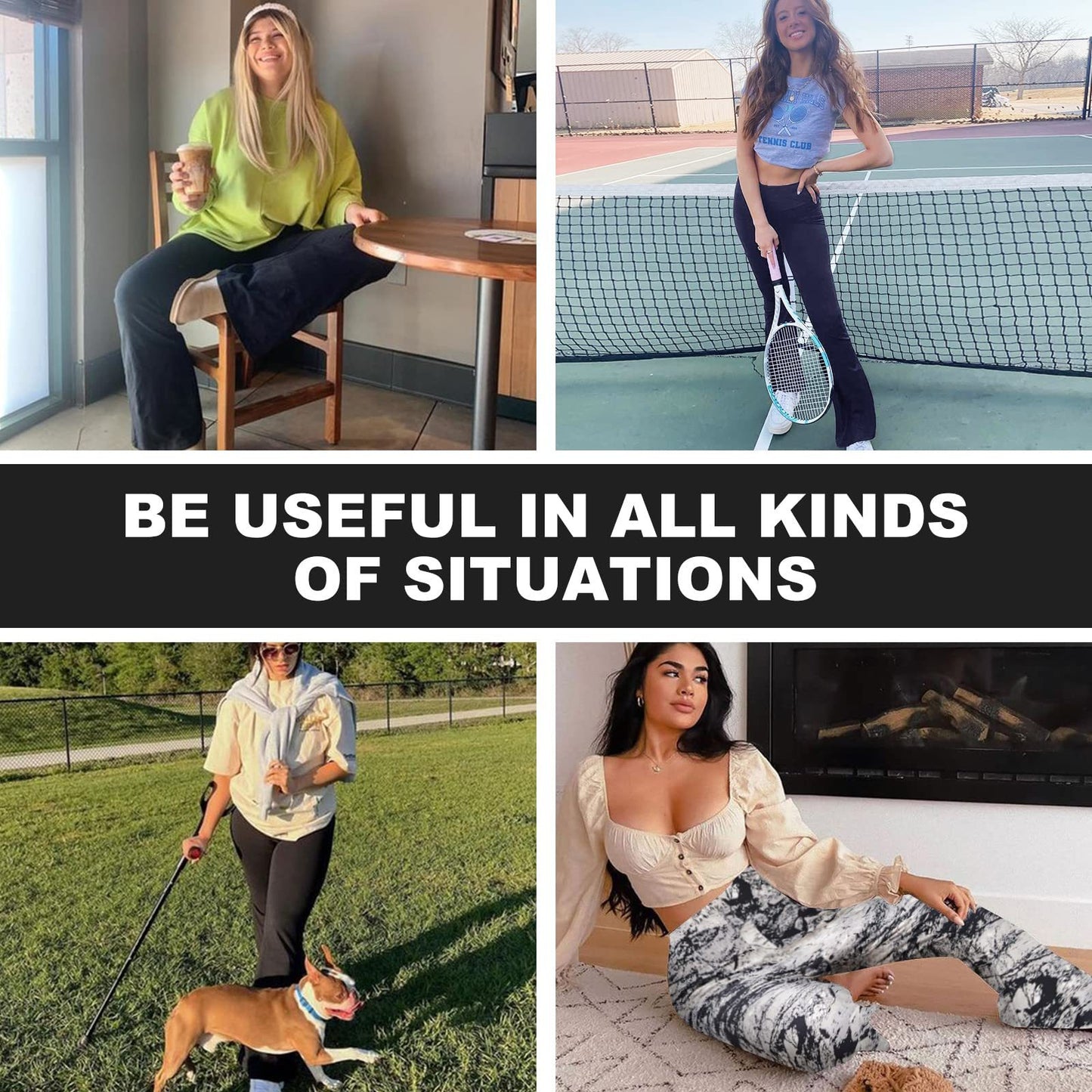 Flared Pants - Cropped High-rise Print 2 Pieces