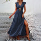 Women's Elegant V-Neck Maxi Dress