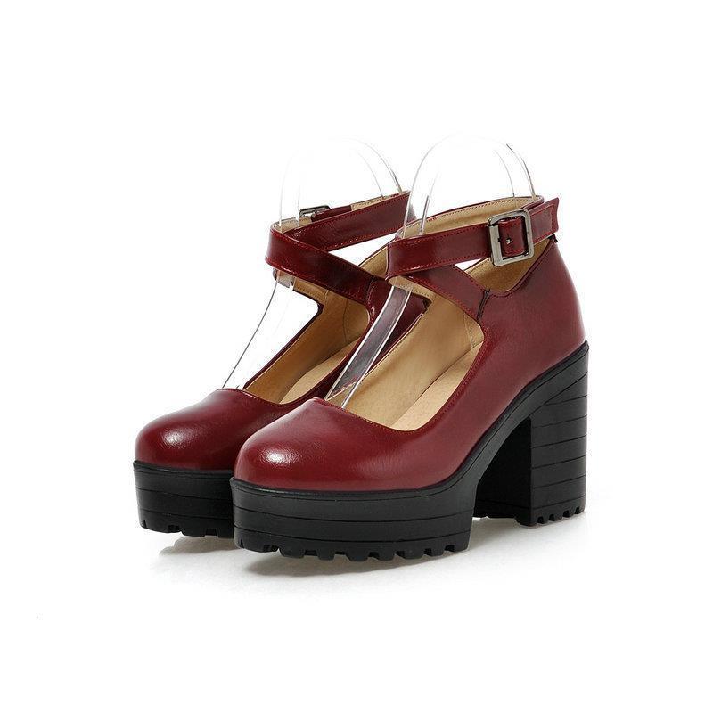 Women's Fashionable Chunky Heel Platform High Shoes