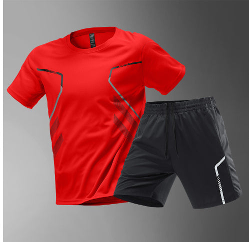 Quick-drying Breathable Short Sleeve Round Neck Active Wear For Men