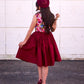 Peggy Swing Skirt in Burgundy