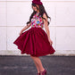 Peggy Swing Skirt in Burgundy