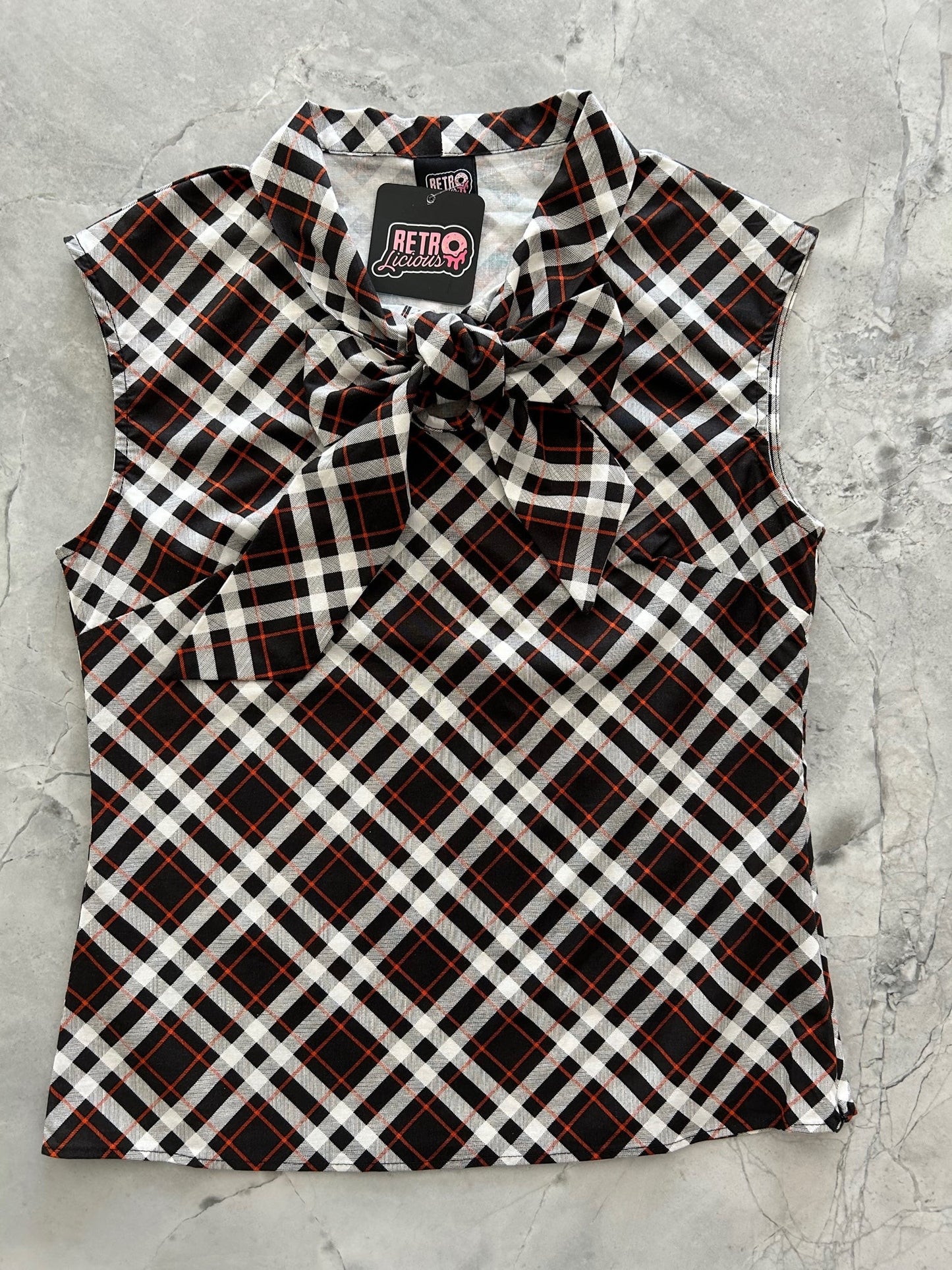 Plaid Bow Top