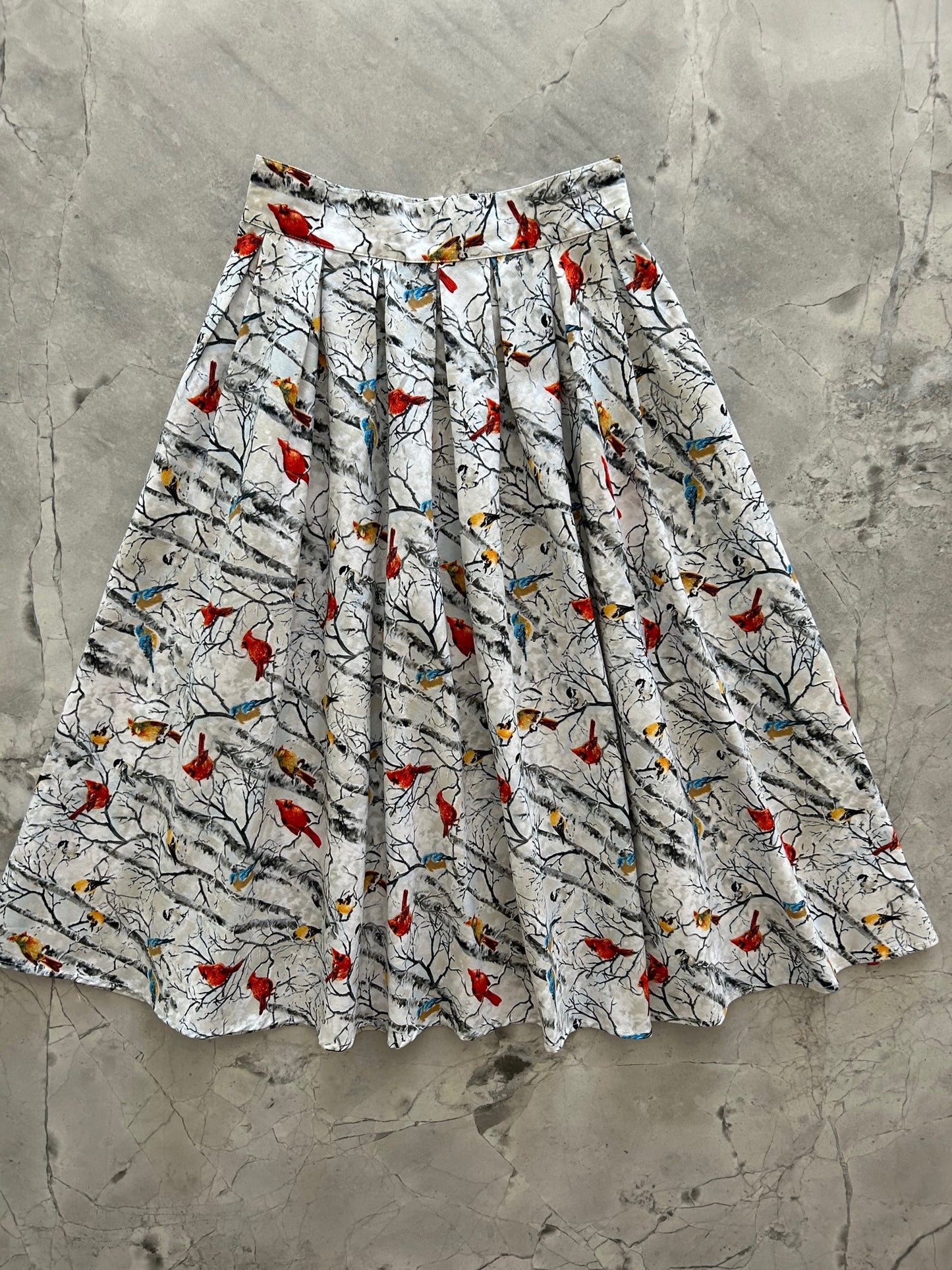 Birds on Birch Trees Doris Skirt