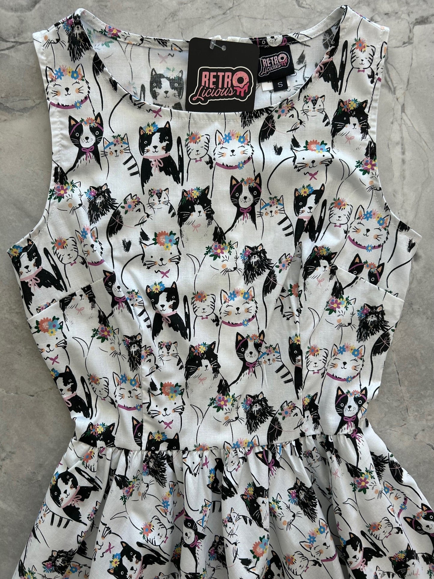 Fabulous Felines Vintage Dress