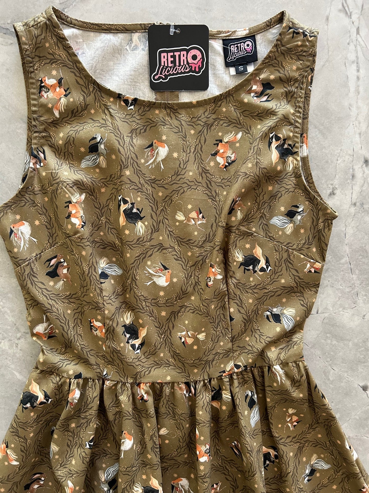 Witchy Animals Midi Dress