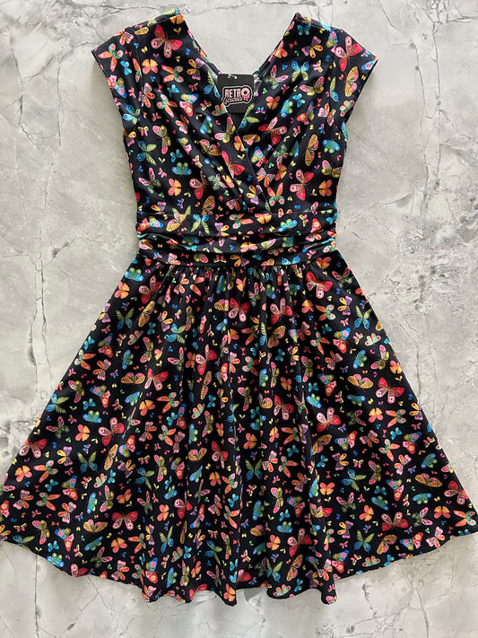 Colorful Butterflies Greta Dress - Small only, 1 left!