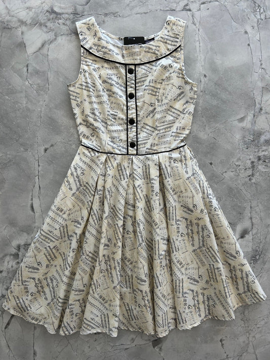Elizabeth Dress in Music Notes - Small only, 1 left!