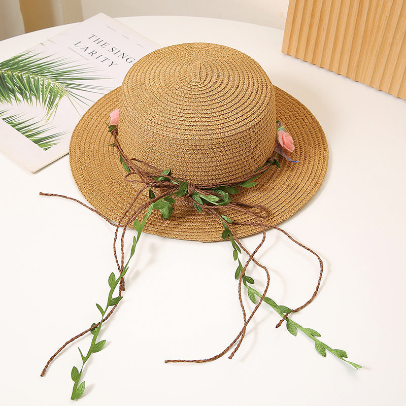 Women's Flat Straw Hat