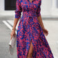Women's Long-Sleeved All-Over Leopard Print Belted Shirt Dress