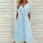 Women's Eyelet V-Neck Maxi Dress
