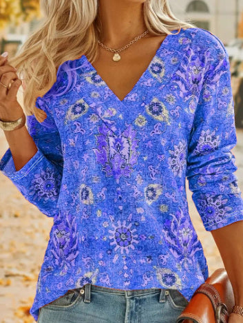 Big Size Printed Long Sleeve T-Shirt Summer