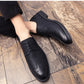 Soft leather pointed shoes men