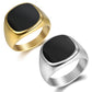 Black  Square  Mens Ring