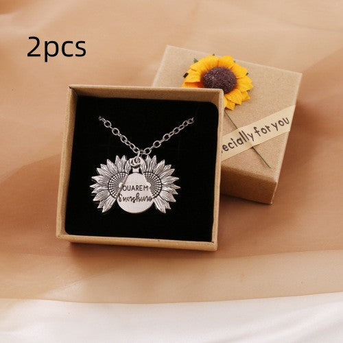 Unisex Sunflower Necklace