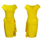 Women's Elegant Ruffle Sleeveless Bodycon Dress