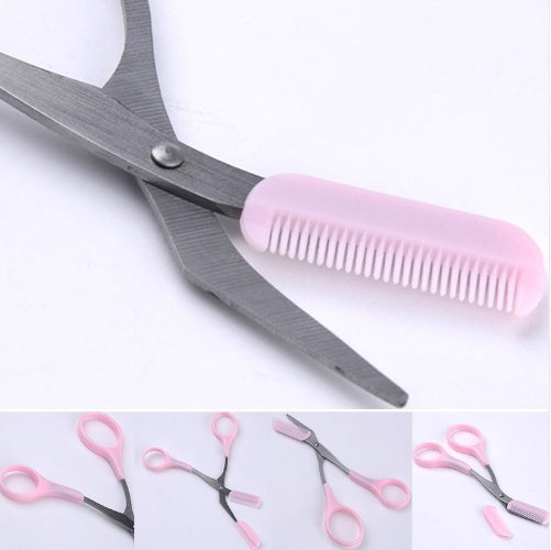 Eyebrow scissors with eyebrow comb