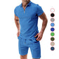 Versatile Solid Color T-shirt Set For Men