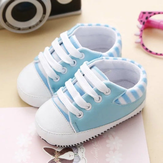 Unisex Cotton Cartoon Baby Toddler Shoes With Lace