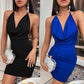 Deep V-neck Dress Temperament Sling Backless Halter Dresses