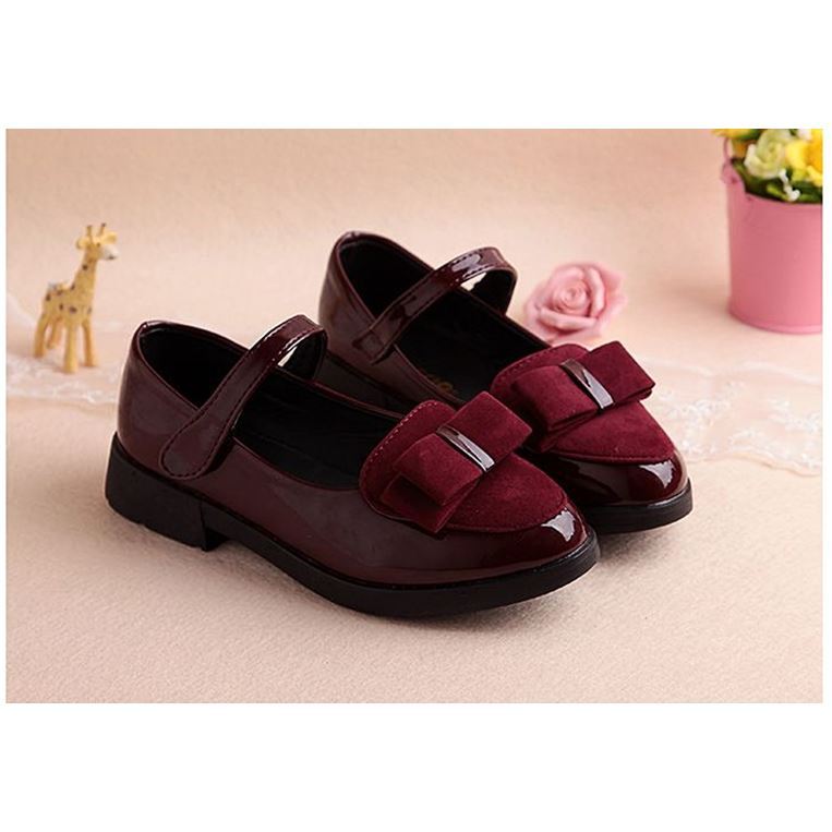 Baby girls leather princess shoes