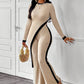 Women's 2 Piece Outfit Sexy Asymmetrical Hem Long Sleeve Top And Wide Leg Pants