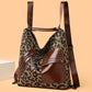 Women Fashion Rivet Design Leopard Shoulder Bags