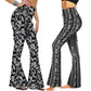 Flared Pants - Cropped High-rise Print 2 Pieces