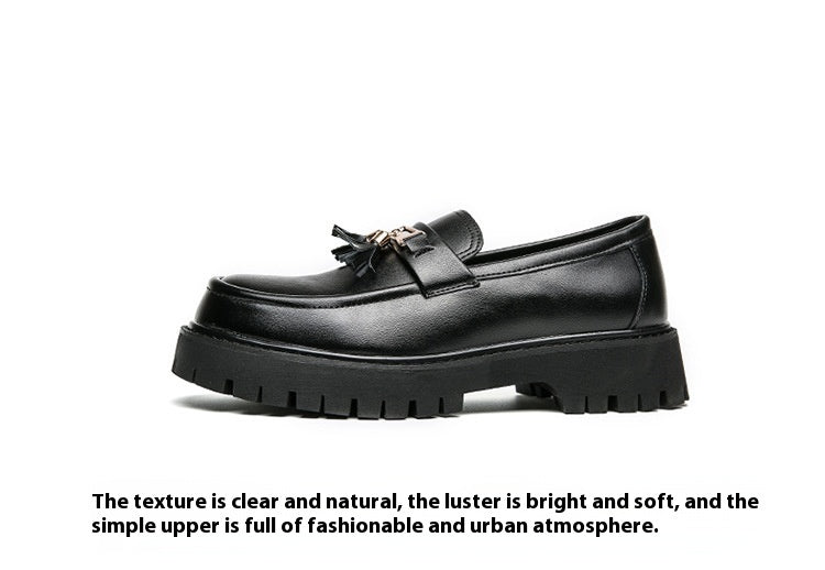 British Style Black Leather Shoes