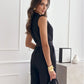 V-neck Sleeveless Jumpsuit With Belt