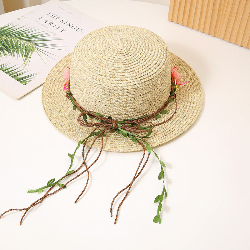 Women's Flat Straw Hat