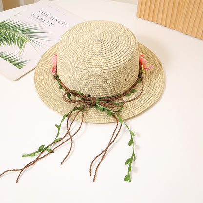 Women's Flat Straw Hat
