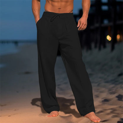 Casual Wide-Leg Straight Pants With Pockets For Men