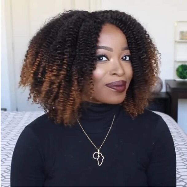 Wig short curly hair