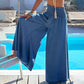 Long Pants High Waist Wide Leg Stretchy Loose Fit Casual Trousers