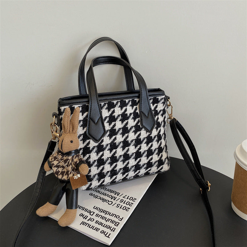 Fashion Houndstooth Shoulder Bag