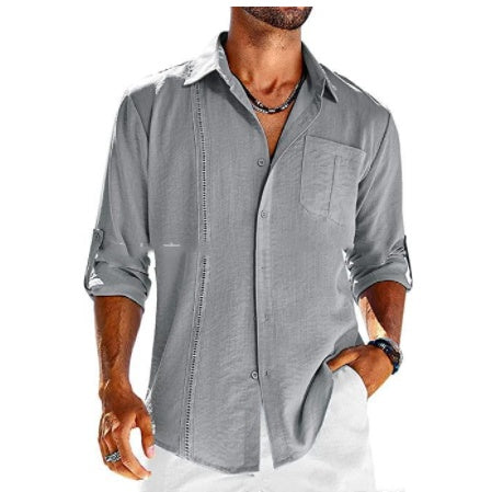 Casual  Long Sleeve Shirt With Pocket
