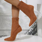 Crystal Heel Boots For Women
